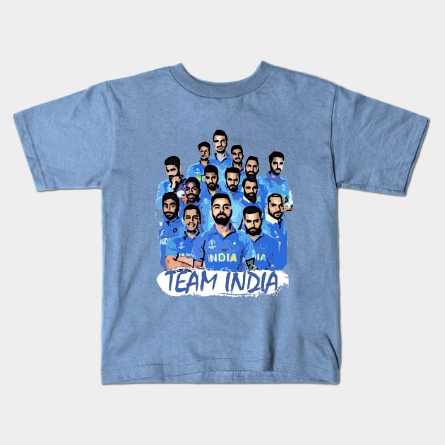 Fasbytes  India Team Cricket Kids T-Shirt by FasBytes